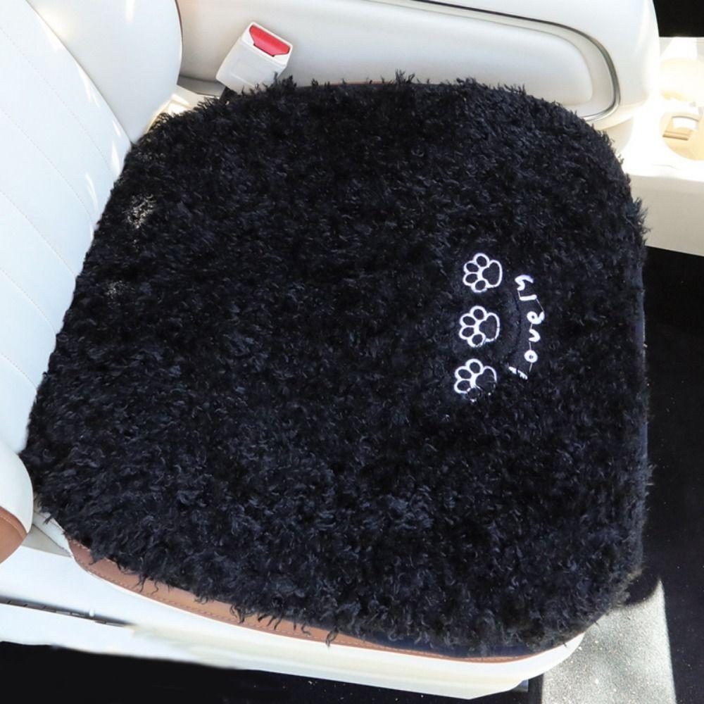 Cartoon Cute Plush Car Seat Cushion Warm Car Backrest Durable Seat Protector Pad Drive