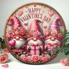 1pc Valentine's Day Gnome Wooden Sign, 7.87" X 7.87" - Rustic Wall Art Decor, Welcome & Wreath Sign, Gift for Friends, Versatile Indoor & Outdoor Dec
