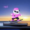 Cartoon Animal Mobile Phone Number Plate Sliding Skateboard Bear Car Parking Card Plate  Automobile