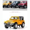 1:32-масштабный Jeeps Wrangler Rubicon 1941, модель игрушечного автомобиля, автомобиль с высокой имитацией, звуком и светом, коллекция внедорожных сплавов, игрушечный автомобиль для детей