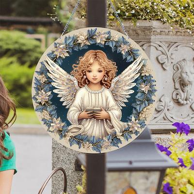 Тема «Девочка-ангел» 2D/Плоские наборы для алмазной мозаики «Сделай сам», Набор для алмазной живописи, Алмазная подвеска, Настенный декор для дома