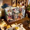 Fashion Alley Miniature Dollhouse Kit, Literary Utopia, Handmade Kit for Beginners, Includes Acrylic Case (TD43+Z)