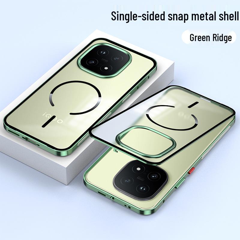 Aluminum Alloy Snap-Button Phone Case with Magnetic Back for iQOO 15 Ultra - Ideal for Cross-Border Use