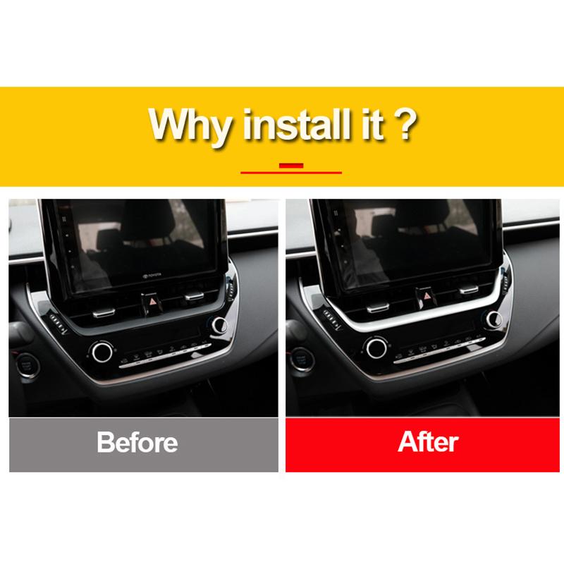 Для Toyota Corolla E210 2022 Панель управления, навигационная отделка, украшение интерьера, аксессуары для стайлинга автомобиля, рамка