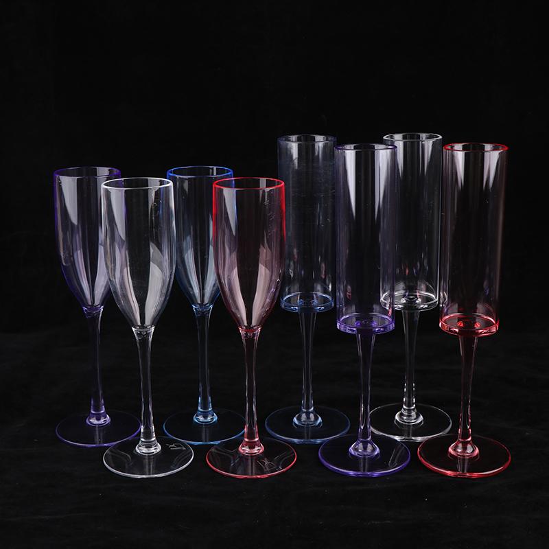 5 шт. акриловых бокалов для шампанского, прозрачные бокалы для коктейлей, креативные бокалы с защитой от падения для баров, пабов, клубов, посуды для напитков