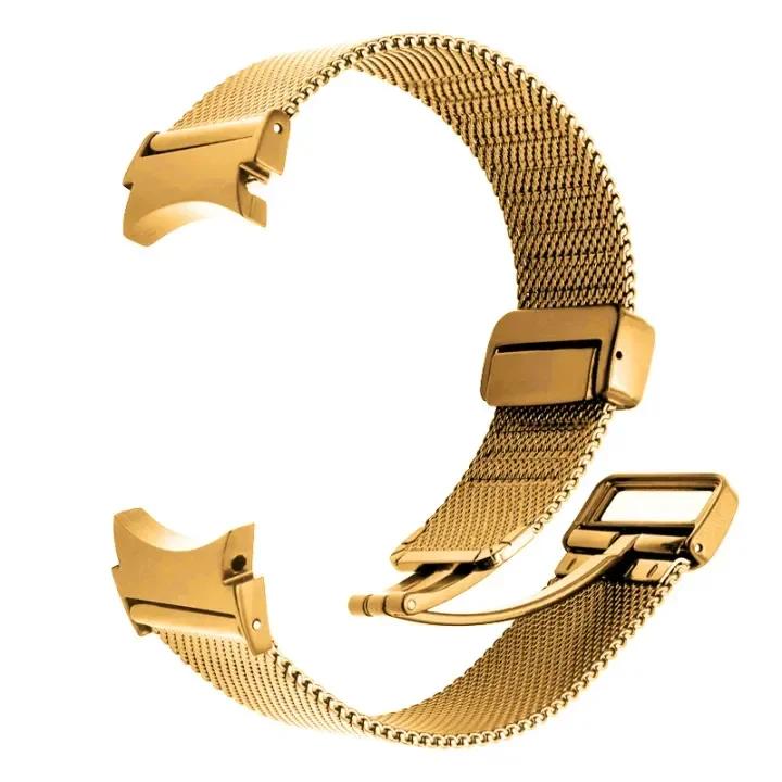 Quick Fit Stainless Steel Strap for Galaxy Watch 7/6/5/5pro 40 44 45mm Milanese for Samsung Galaxy Watch 6 Classic 43 47mm Belt