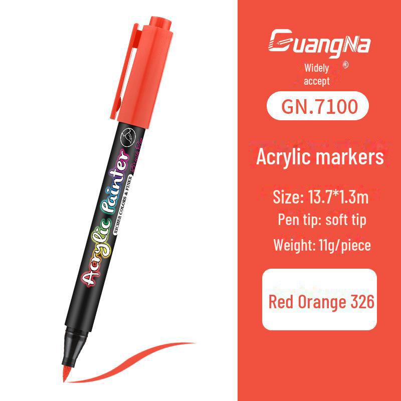 Acrylic Water-Based Paint Marker Pen for DIY, Graffiti, Body Painting - Soft Head Hand Account Painting Pen