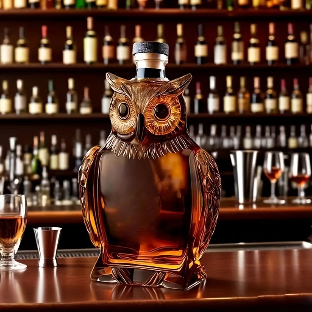 350 ML Owl Shape Wine Decanter Glass Liquor Bottle Funny Wine Bottle Banquet