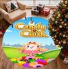 Candy Crush Saga Pattern Round Rug, Indoor/Outdoor Mat, for Picnic, Gameroom, Bedroom, Office, Living Room, Home Decor Carpet, Birthday Gift