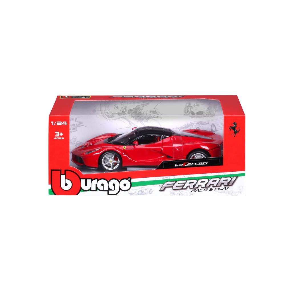 Bburago Scale Ferrari LaFerrari Red Race Sports Car Diecast Model Car 1/24 / 18-26001