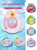 Children's Steering Wheel & Cartoon Seat Ring: Mermaid & Dinosaur Inflatable Swim Toys