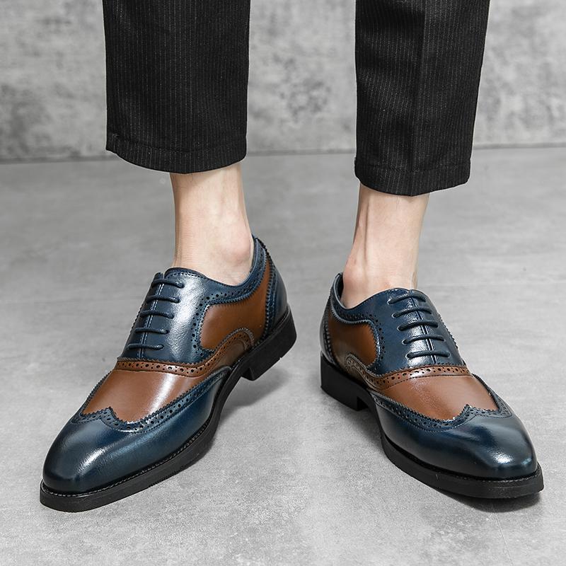 Италия Высококачественные модные туфли-оксфорды с острым носком, мужские туфли на шнуровке, роскошные мокасины в остром стиле, повседневные роскошные кожаные туфли