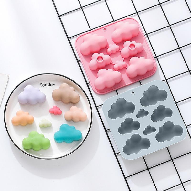 Форма для выпечки шоколада в виде облака разных размеров, силиконовая форма в виде геометрического кубика льда, конфет, печенья, желе, декора торта, мыла, свечей, подарков