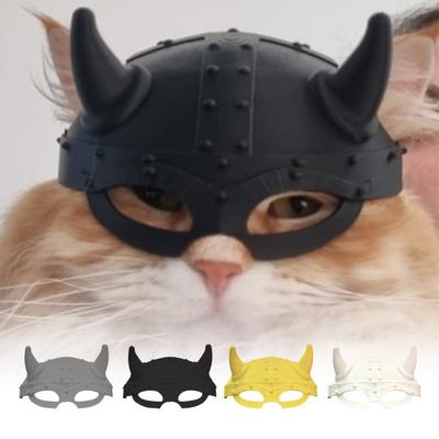 3D-печатная маска кошки, забавный щит для морды кошки-викинга для маскарада, косплея, костюма на Хэллоуин, аксессуаров для вечеринки.