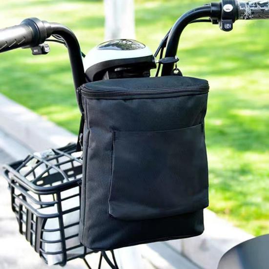 Сумка для хранения руля электровелосипеда, водонепроницаемая ткань Оксфорд, большая вместимость, универсальный органайзер для руля электровелосипеда, мотоцикла, сумка на молнии