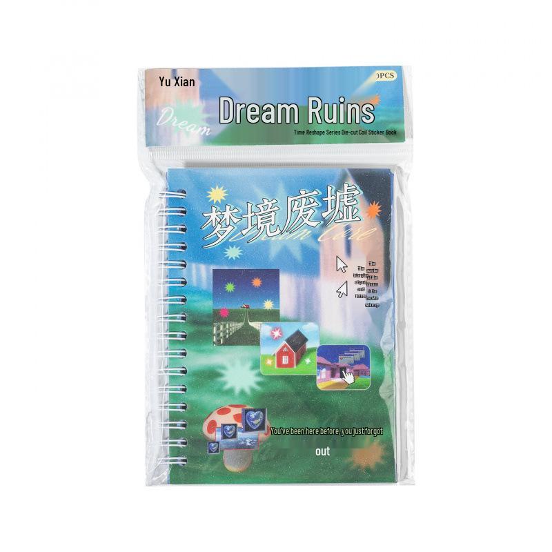 Журнал с наклейками Yuxian Dreamcore: Коллаж и Декорация «Переформатирование Времени»