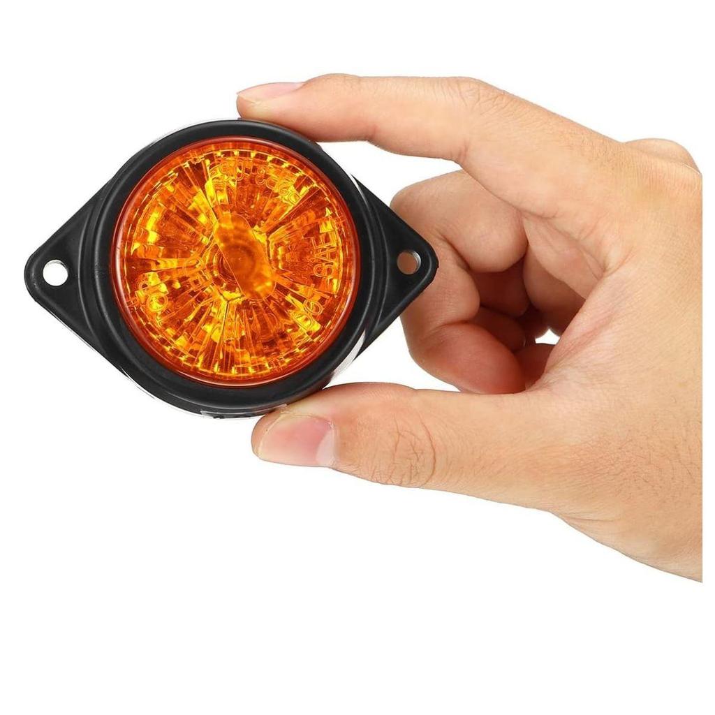 18 Pack LED Truck Trailer Amber Side Marker Lights | Chicken Lights | Waterproof 24V | Universal Fit for Semi Trucks & Cargo Trailers