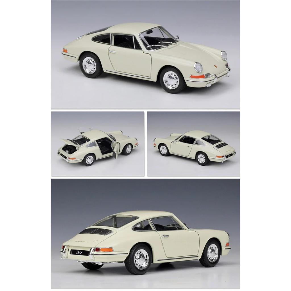 Welly 1/24 1964 Porsche 911 Металлическая масштабная модель автомобиля Литье под давлением Металлический миниатюрный модельный автомобиль Статическая коллекция Детская игрушечная машина Транспортное средство