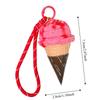 Cute Cartoon Ice Cream Keychain Simulation Car Decoration Pendant  Back-to-School