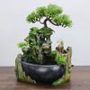 Simulation Resin Rockery Fake Tree Feng Shui Waterfall Humidifier Decoration