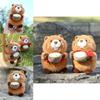 Hug Bowl Marmota Soft Plush Keychain Toy With Pp Cotton Fill For Girls Backpack Decor