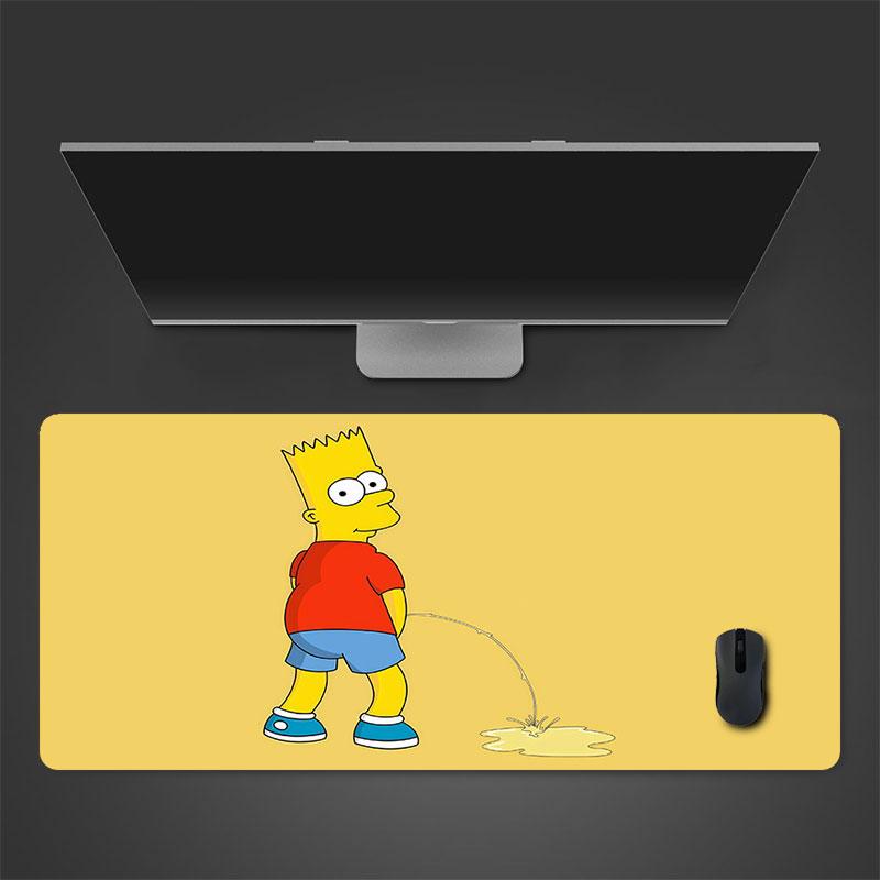 Bart Simpson The Simpsons Mouse Pad, Large Gaming Desk Mat, Non-slip XXL Mousepad for Laptop & Tablet, Mini PC Playmat with Stitched Edges