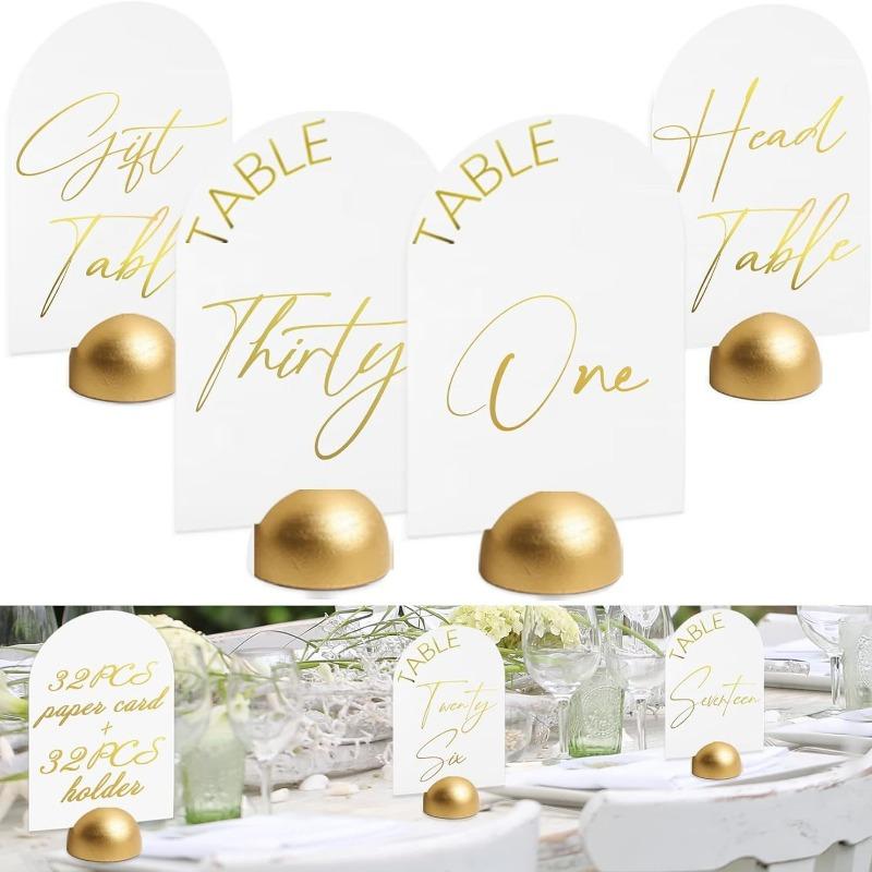 1pc Place Card Holders Sophisticated Gold Table Number Clip Stands for Party Gathering Banquets Table Decoration and Accessories