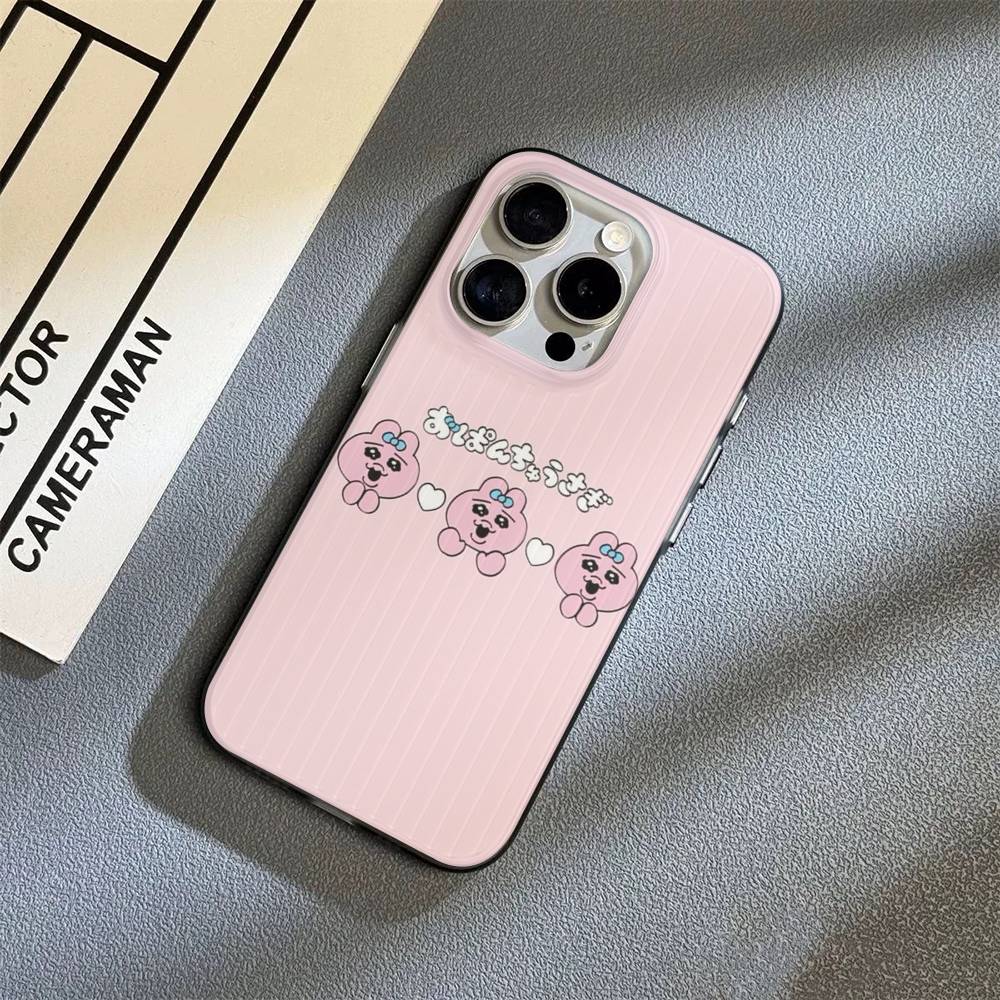 Cute Opanchu U-Usagi Cute For IPhone 17 16 15 11 12 13 14 Pro Max Plus Pro Corrugated Translucent Back Phone Cover