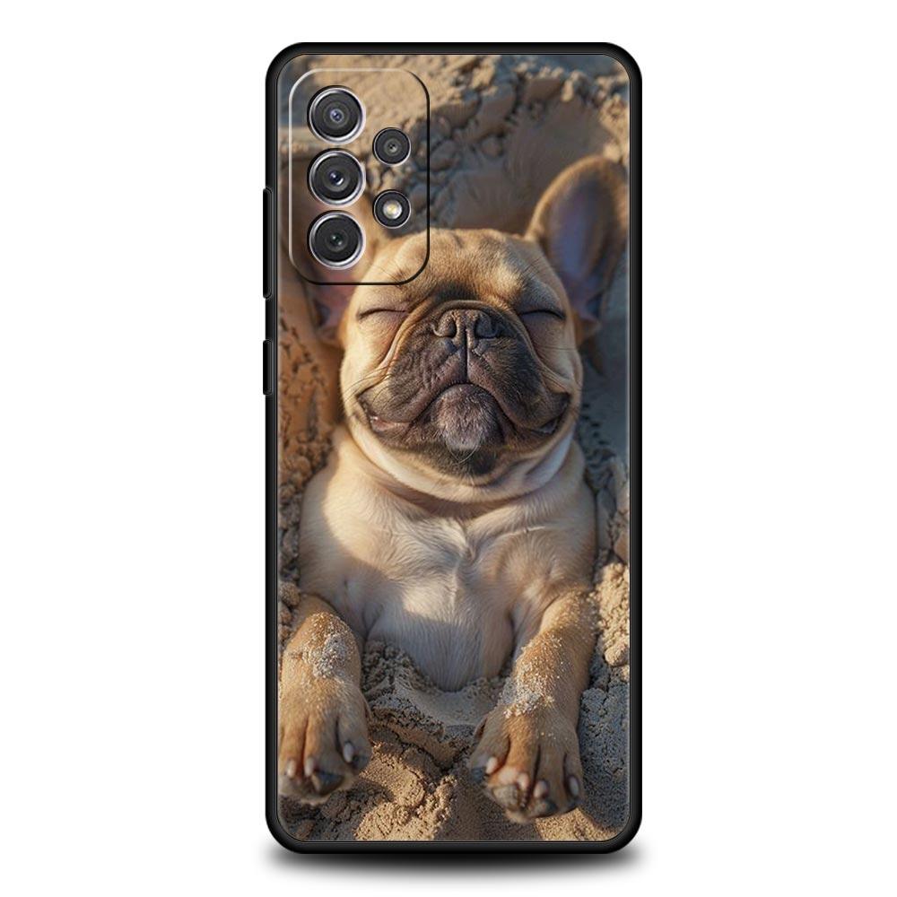 Чехол для телефона с собакой французский бульдог для Samsung A51 A71 A21S A17 A11 A15 A25 A23 A33 A53 A73 A07 A03S A05S A13 A35 A55 5G