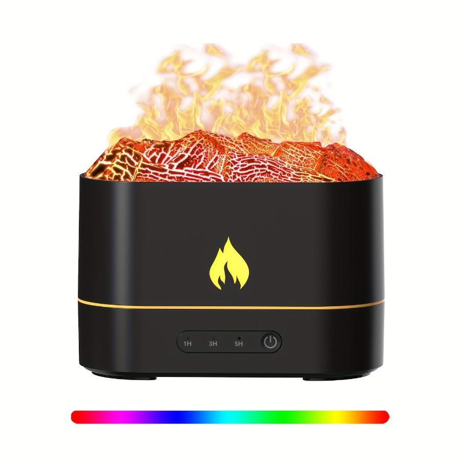 250 мл Увлажнитель воздуха Flame Humidifier 1/3/5H USB Smart Timing LED Электрический аромадиффузор Имитация огня Ночная лампа