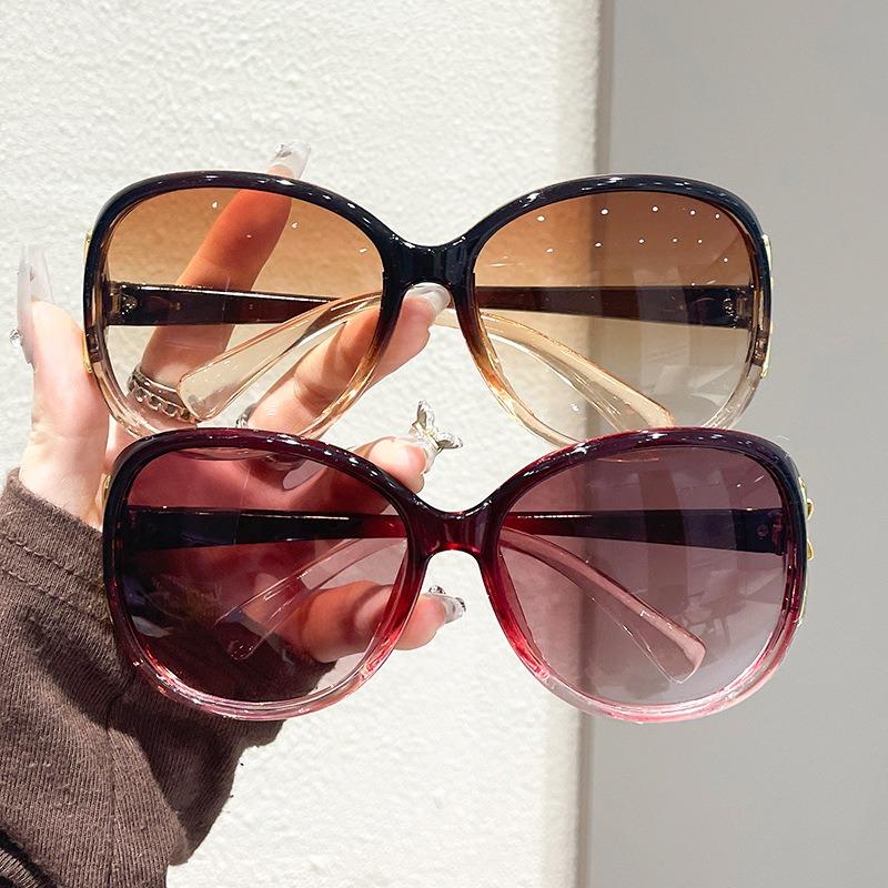 Неполяризованные новые большие овальные солнцезащитные очки в оправе, женские модные винтажные солнцезащитные очки для женщин, для путешествий и активного отдыха
