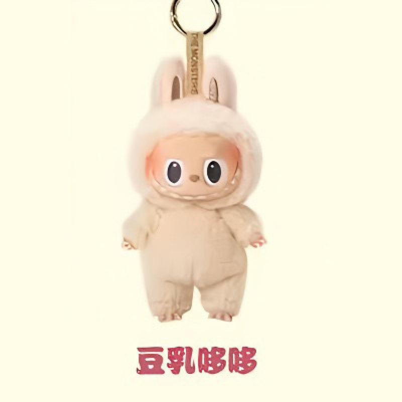 Labubu 1.0 Monster Auto Plush Hanging Ornament Cute Anime Blind Box Heartbeat Macaron Keychain Dashboard Mirror Decor Kids Birthday Christmas Gift Toy