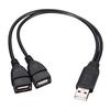1 Male Plug To 2 Female Socket USB 2.0 Extension Line 2.0 Cable Adapter Converter USB 30cm Data V5C0