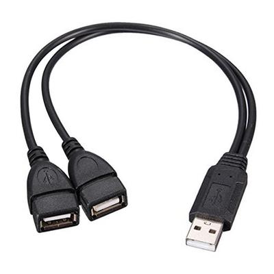 1 штекер на 2 гнезда USB 2.0 удлинитель 2.0 кабель адаптер конвертер USB 30 см данные V5C0