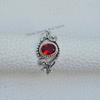 Oval Garnet Ring: Handmade 925 Sterling Silver January Birthstone Ring
