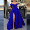 Women's 2025 Summer Satin Deep V-neck Evening Dress - Multi-color European & American Style