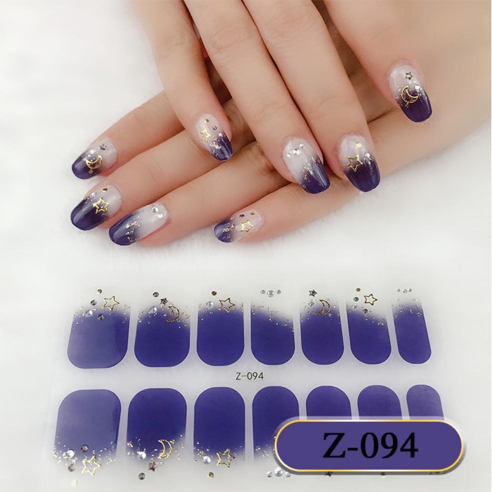 Z трехмерная водонепроницаемая запекаемая гель-лаковая пленка полная наклейка простой европейский и американский стиль продвинутая пленка для ногтей бумага наклейка для ногтей