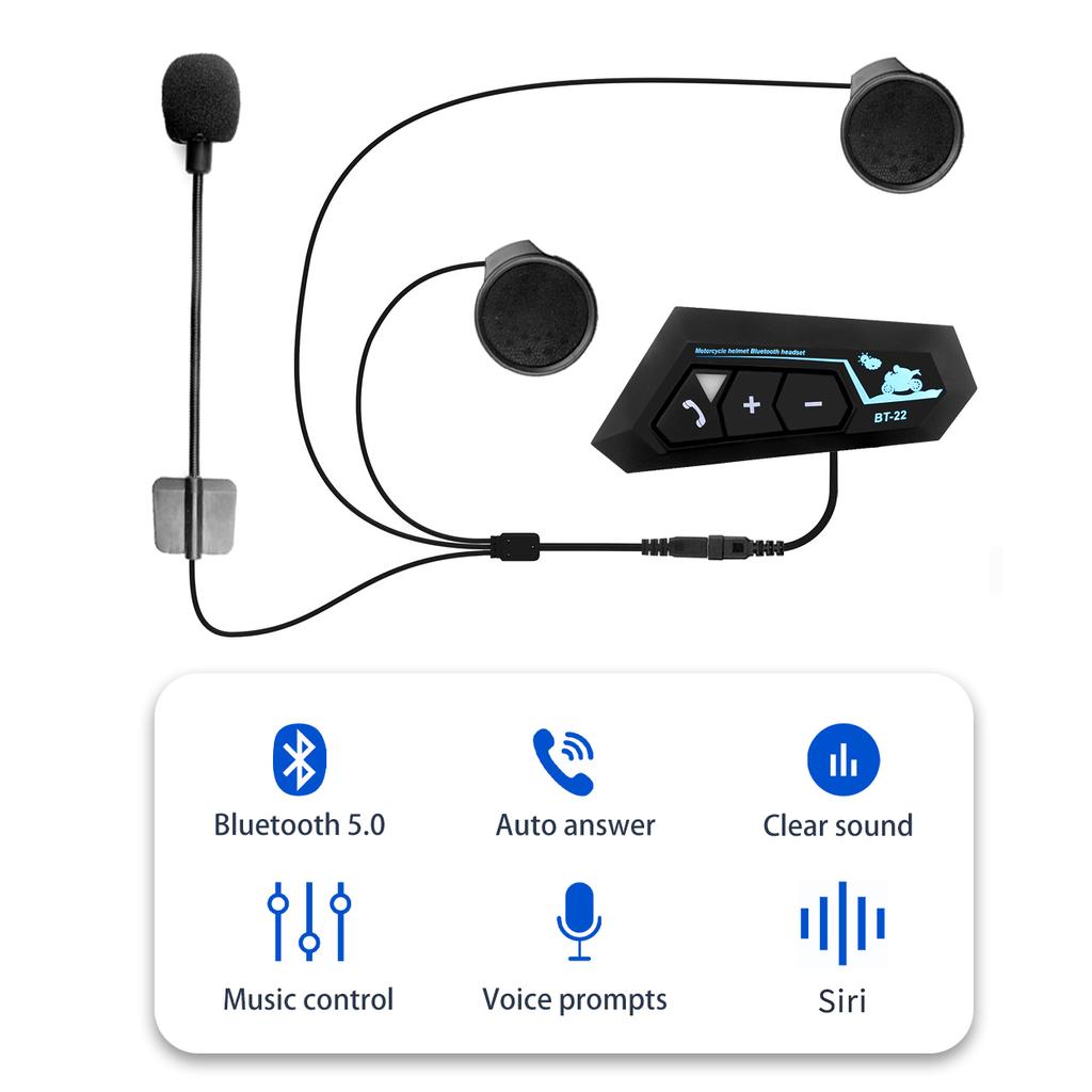 Bluetooth 5.0 мотоциклетный шлем гарнитура наушники беспроводные мотоциклетные гарнитура стерео наушники MP3 динамик водонепроницаемый с микрофоном