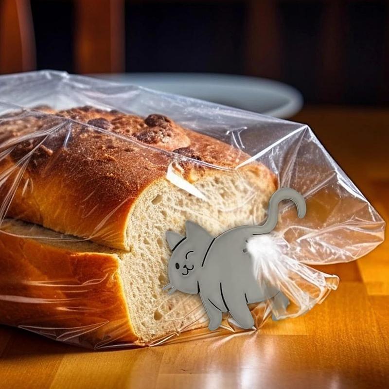 Смешная клипса для хлеба в виде кошачьей попки, 3D-печать, зажим для пакета, держатель для пакета, новинка, кухонный гаджет для любителей кошек, хранение продуктов, домашний декор, 1/2/3 шт.