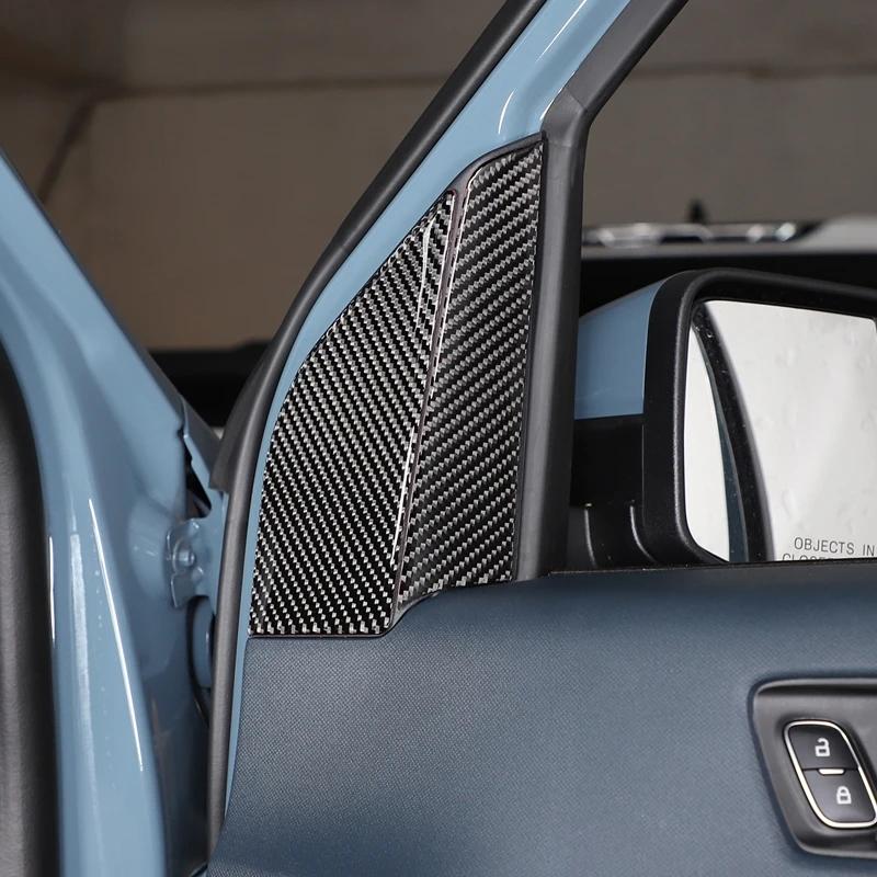 Мягкое углеродное волокно в стиле стайлинга автомобилей, внутренняя отделка передней стойки, наклейка, подходящая для Ford Maverick 2022, автомобильный интерьер
