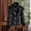 High-End Lamb's Wool & Duck Down Faux Two-Piece Large Lapel Women's Down Jacket