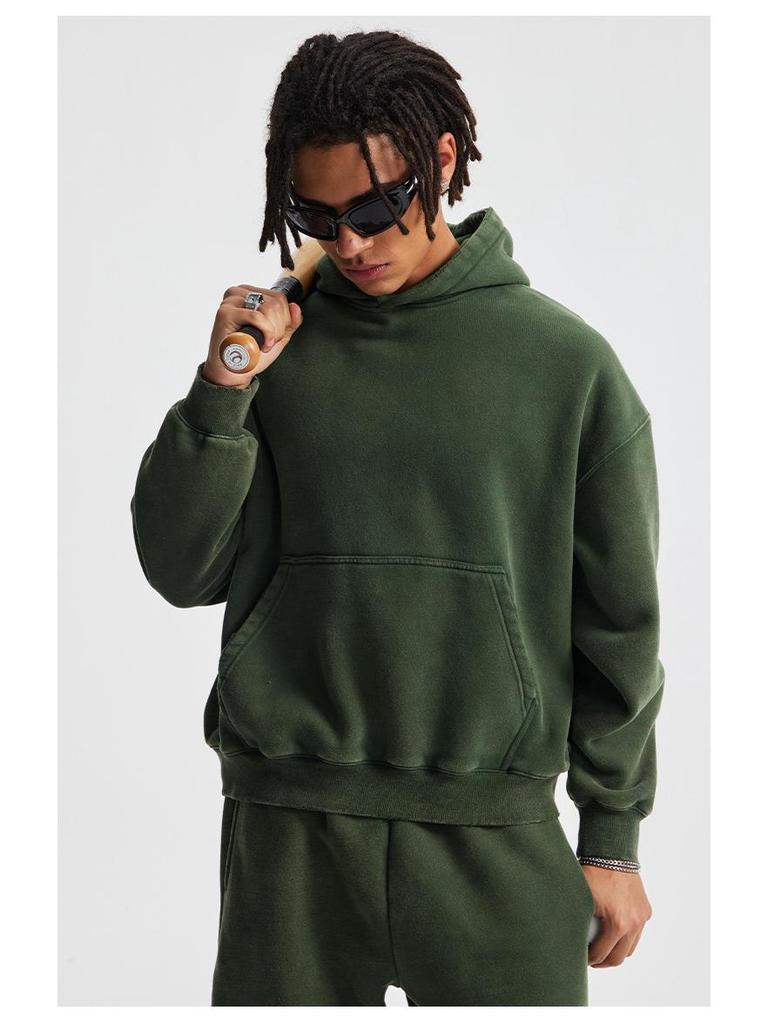 Chain Tide Мужская одежда | Осень/Зима 2025 Свободный крой Рваный Потертый Худи с Капюшоном с Плюшем