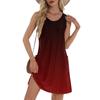 Women's Casual Sundress With Pockets Summer Boho Beach Dress T-Shirts Dress V Neck Loose Tank Dresses