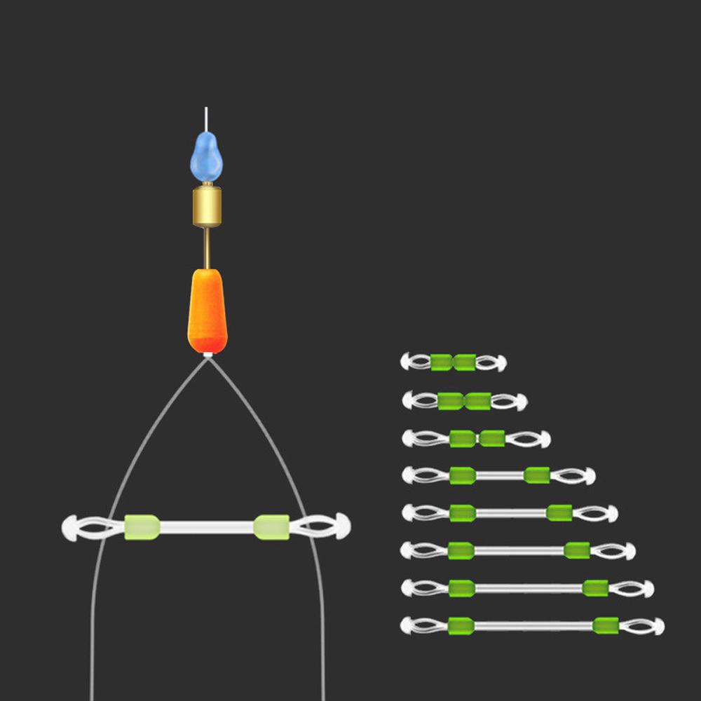 Space Bean Double Head Fish Line Separator Double Hook Silicone Fish Hook Fixed Distance Splitter