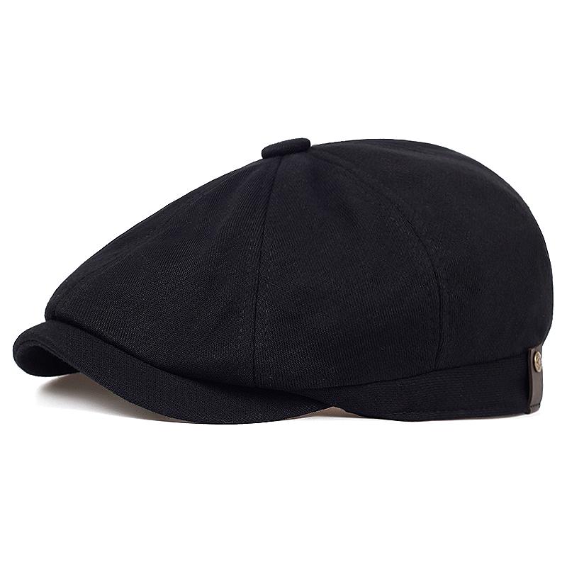 Newsboy Cap Men's Cotton Fashion Beret Autumn and Winter Warm Flat Hats
