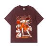 275 GSM Washed T-shirts 100% Cotton Slam Dunk V3 Kaeda Print Unisex Heavy Cotton T Shirt