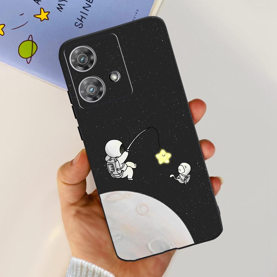 Чехол для Motorola Moto Edge 40 Neo 5G Черный Матовый Чехлы С Рисунком Мягкий Силиконовый Чехол-Жидкий Силикон Для Motorola Edge40 Fundas