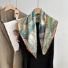 Двусторонний шарф из шелка и шерсти «Тропические джунгли» — роскошная теплая зимняя шаль для женщин