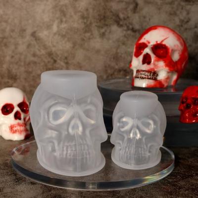 Хэллоуин 3D Череп Смола DIY Свеча Воск Ремесло Эпоксидная Глина Форма Смола Литье Силикон