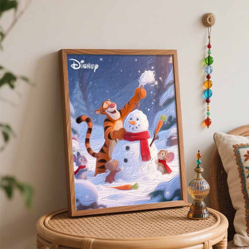 Disney winter snowman painting art kit handmade diy home decorations